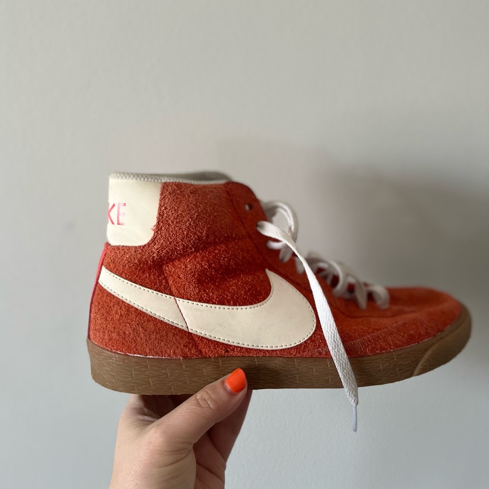Orange Suede Nike Blazers